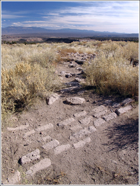 Ancient Pueblo ruins in Bandelier National Monument